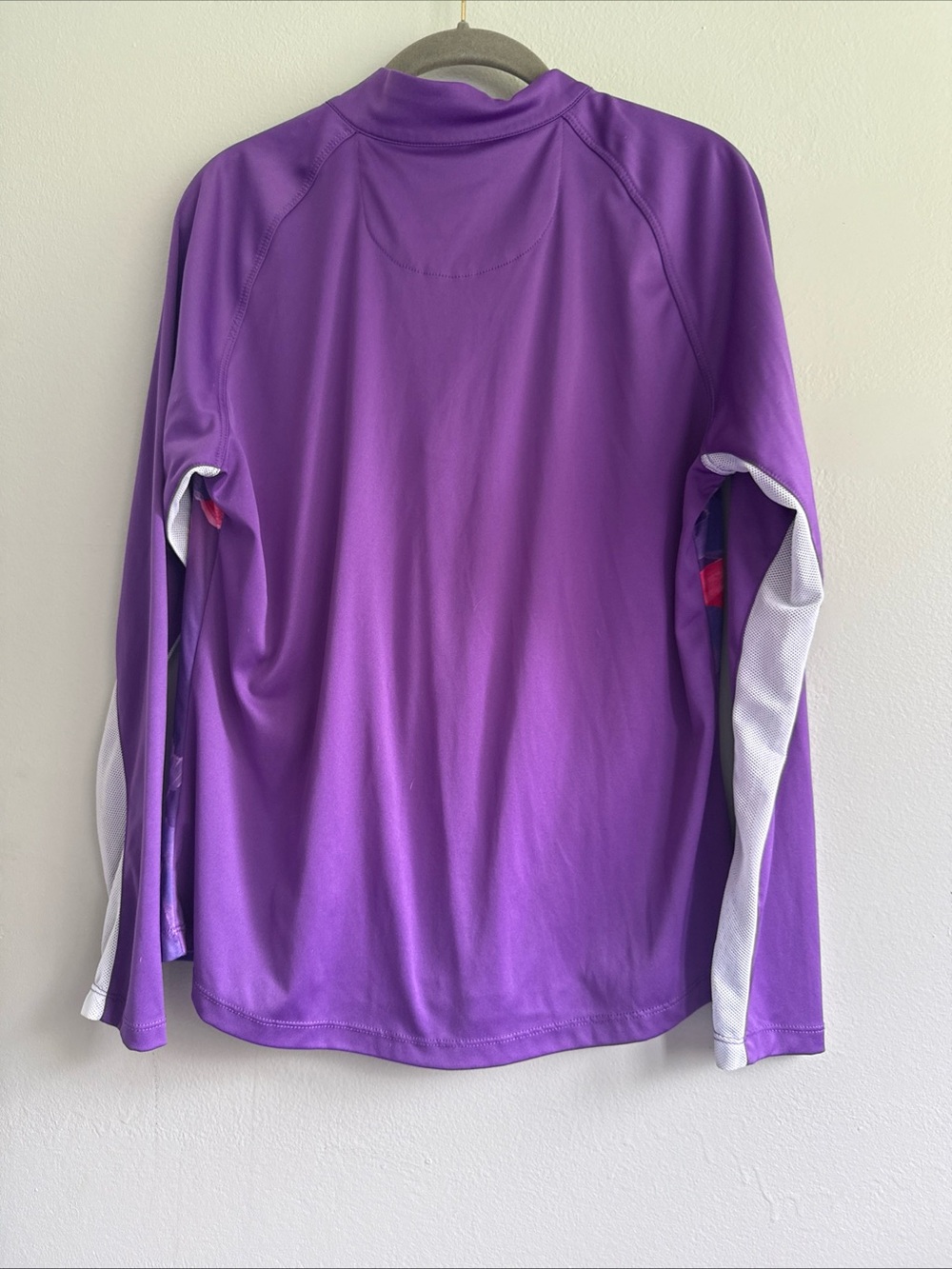 Greg Norman Solar XP Purple Floral Quarter-Zip Performance Golf Top large - Picture 8 of 10